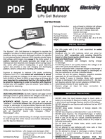 Download Equinox Lipo Cell Balancer-manual by Kin Tiriyas SN51809934 doc pdf