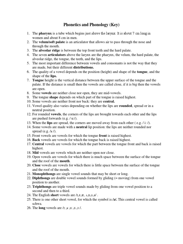 Phonetics and Phonology - Organs.key | PDF | Vowel | Phonetics