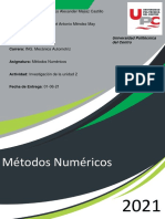 Investigación de La Unidad 2-Métodos Numéricos