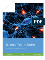 Science Yearly Notes: Physics Chemistry Biology Earth Science