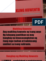 Banghay NG Maikling Kuwento