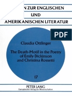 (Studien Zur Englischen Und Amerikanischen Literatur, Bd. 17) Claudia Ottlinger - The Death-Motif in the Poetry of Emily Dickinson and Christina Rossetti-Peter Lang International Academic Publishers (