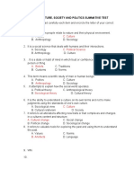 Understanding culture, society and politics summative test