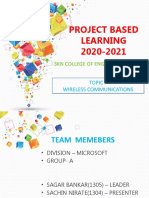 Project Based Learning 2020-2021: Topic Wireless Communications