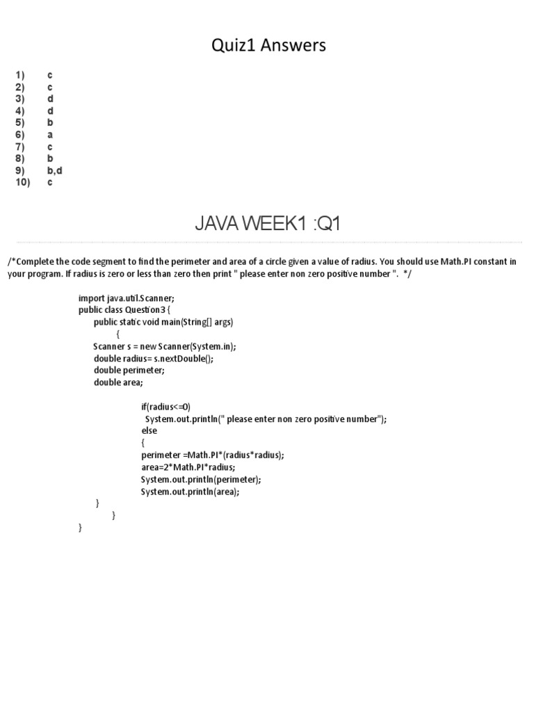 Java Week1 Case Studies | PDF | Software Development | Computer Engineering