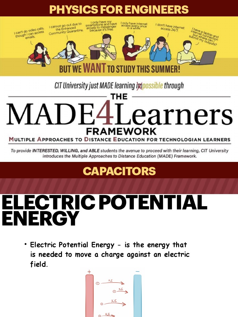 Electrical Energy and Capacitance PDF Capacitor Electric Charge