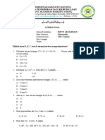 Soal UAS SMT I Matematika Kelas 8