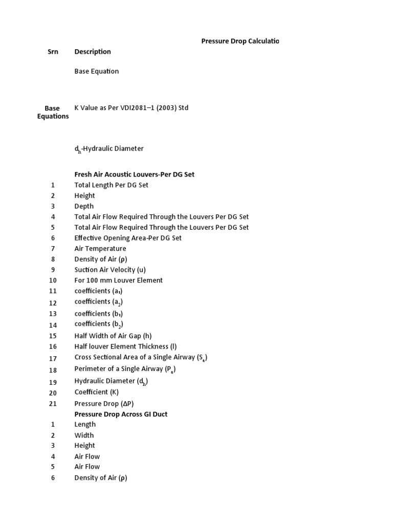 Pressure Drop Calculation Guide | PDF | Pressure | Fluid Dynamics