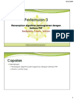 Pertemuan 3 - Menerapkan Algoritma Dan Pemrograman PHP