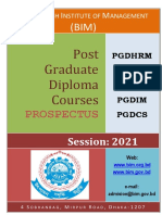 Post Graduate Diploma Courses: Prospectus