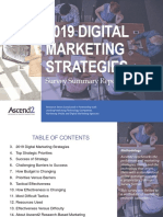 2019 DIGITAL Marketing Strategies: Survey Summary Report