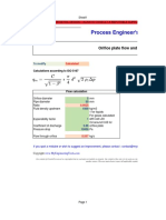 Orifice Plate Flow and Pressure Drop Calculation Tool: To Modify