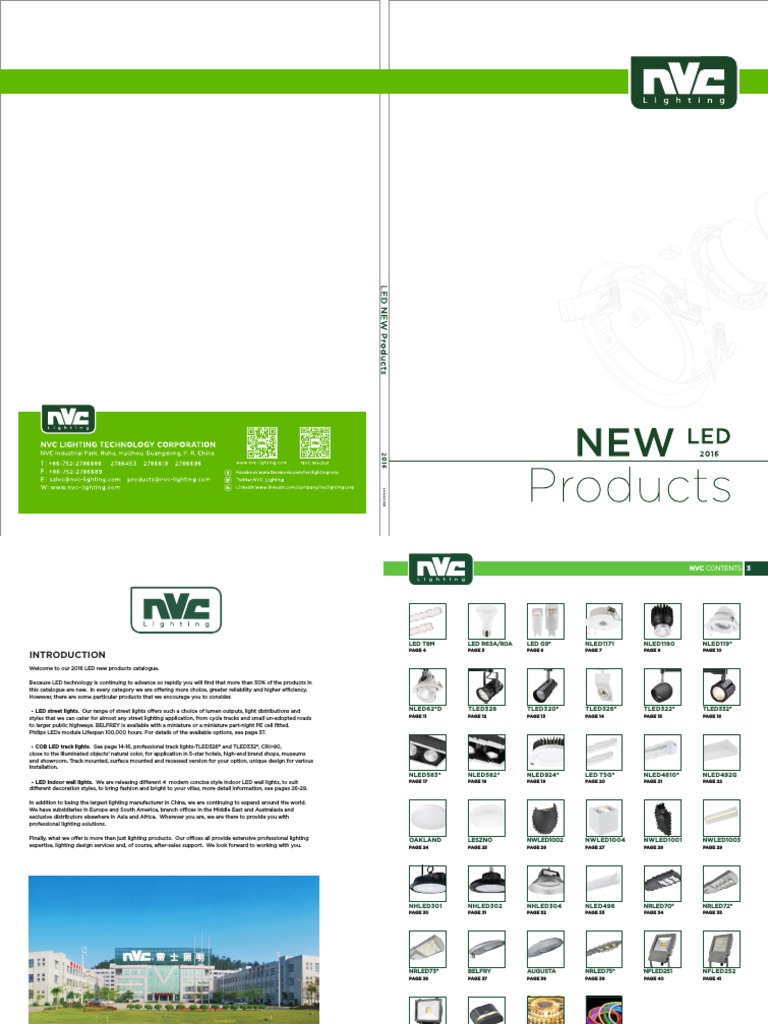 NVC LED New Products-201610 | PDF | Lighting | Compact Fluorescent Lamp