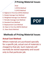 Unit II Methods of Valuing Material Issues