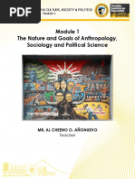 The Nature and Goals of Anthropology, Sociology and Political Science