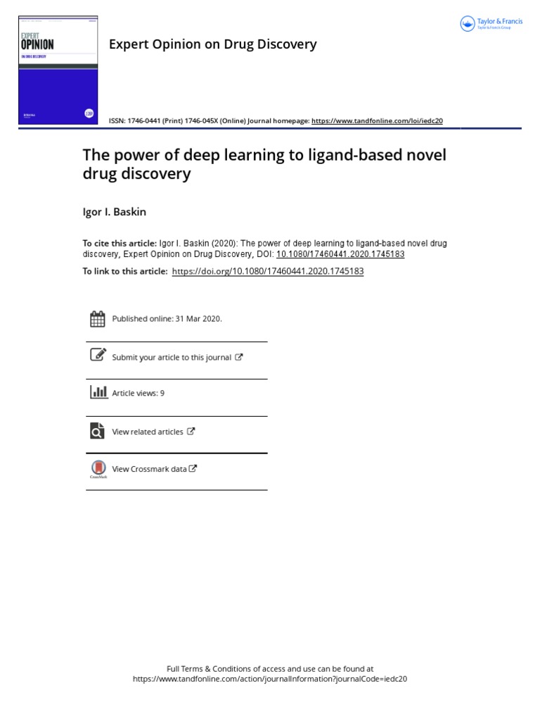 The Power of Deep Learning To Ligand-Based Novel Drug Discovery | PDF ...
