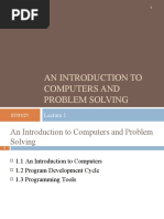 An Introduction To Computers and Problem Solving