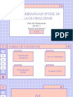 Perkembangan Iptek Di Era Globalisasi: Oleh Siti Haliatsaniah Xii Ips 3 Sejarah (Peminatan)