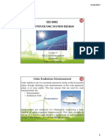 EEE 6002 Photovoltaic System Design: Solar Radiation Measurement