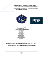 TELAAH ANGGARAN RUMAH TANGGA  Bab   V pasal 19-22 ( Kel.6)-Kelas B