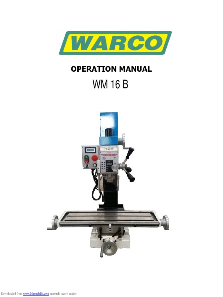 Operation Manual: Downloaded From Manuals Search Engine | PDF