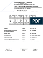 Time Table Odd Sem 20-21