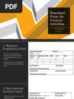 Standard Form For Various Activities in Management