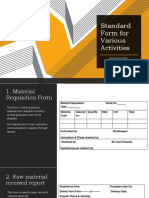 Standard Form For Various Activities in Management