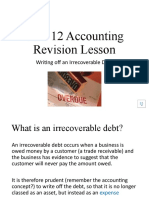 Writing Off An Irrecoverable Debt