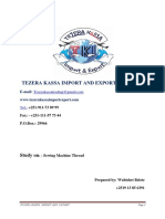 Tezera Kassa Import and Export Company: Study On