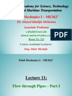 48 - 25795 - ME362 - 2020 - 1 - 2 - 1 - Lecture 11 - Fluid 1 - Flow Through Pipes - Part I