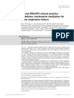 Official ERS ATS Clinical Practice; NIV for Acuter Respiratory Failure