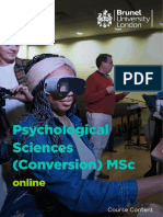 Psychological Sciences (Conversion) MSC: Online