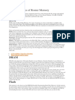 Different Types of Router Memory