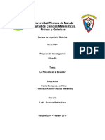 Filosofía - Proyecto Investigativo - Medio Ciclo