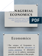 Managerial Economics: Definition, Nature and Scope, Linkages With Other Disciplines, and The Role of Managerial Economist