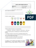 LISTA DE EXERCICIOS 01 5 Ano