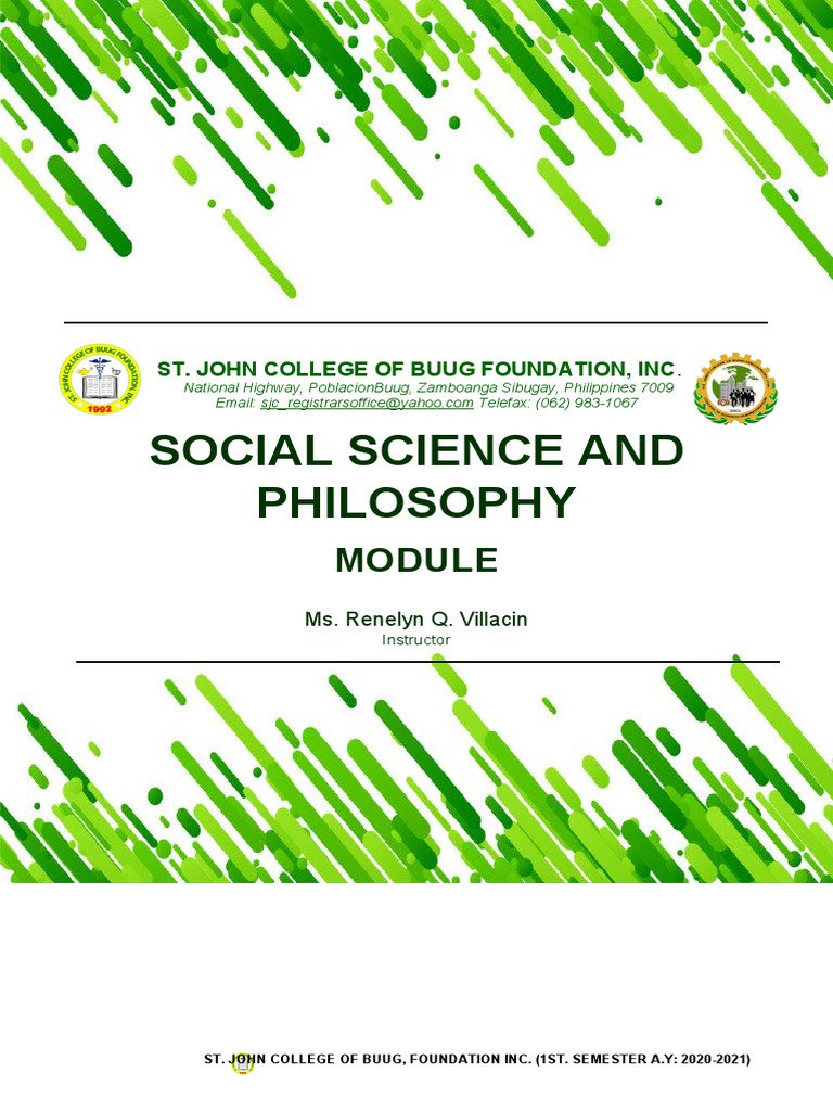 Social Science and Philosophy St. John College of Buug Foundation, Inc