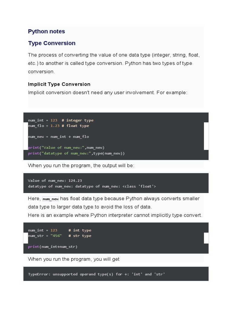 Python Notes | PDF
