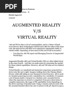 Augmented Reality V/S Virtual Reality