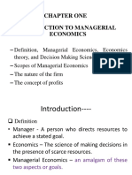 Chapter One Introduction To Managerial Economics