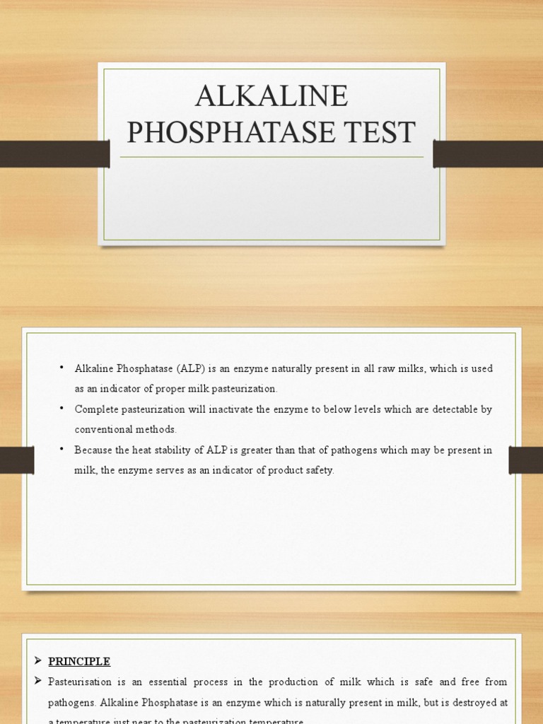 Alkaline Phosphatase Test PDF Milk Chemistry