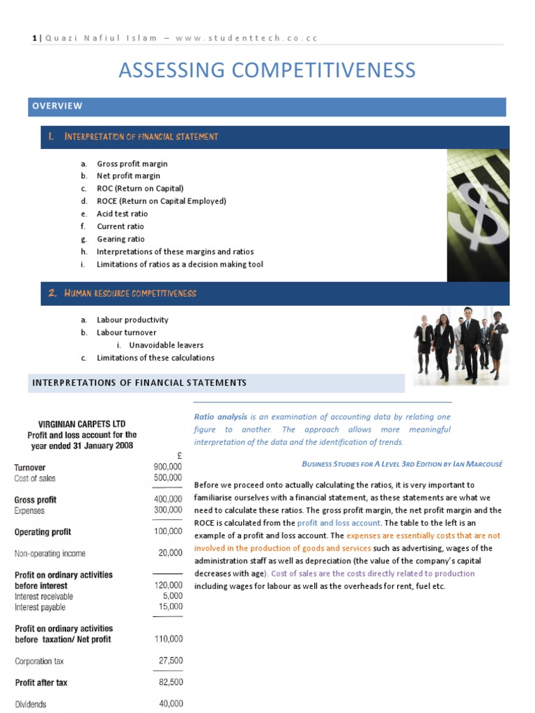 4a.3 - Assessing Competitiveness | PDF | Investing | Leverage (Finance)