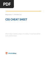 Css Cheat Sheet: Beginner's Essential