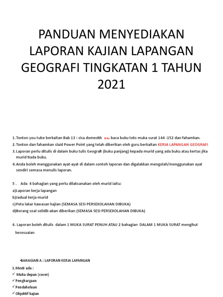 Kerja Lapangan Geog 2021  PDF