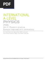 International A Level Physics Example Responses PH05 Unit5