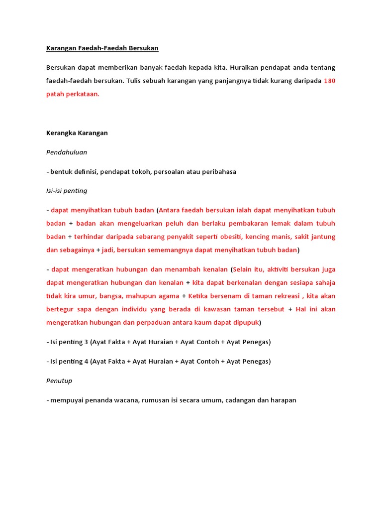 Karangan Faedah Bersukan Edit Pdf