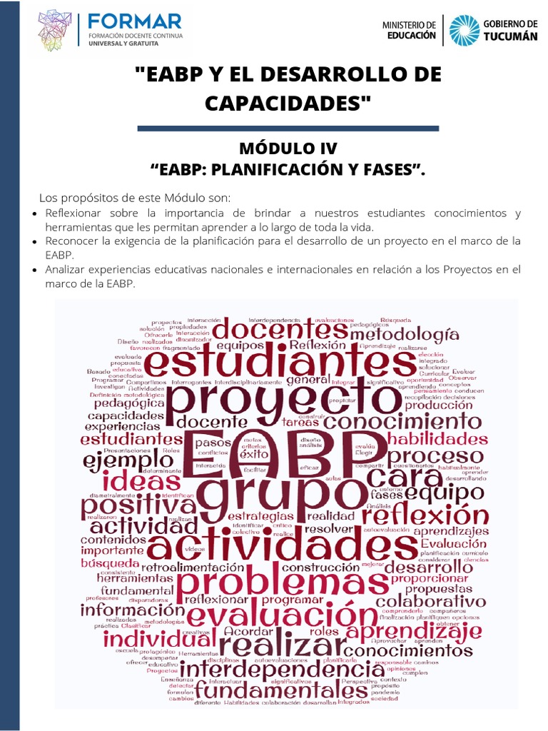 EABP: Planificación y Fases Educativas | PDF | Evaluación | Plan de ...