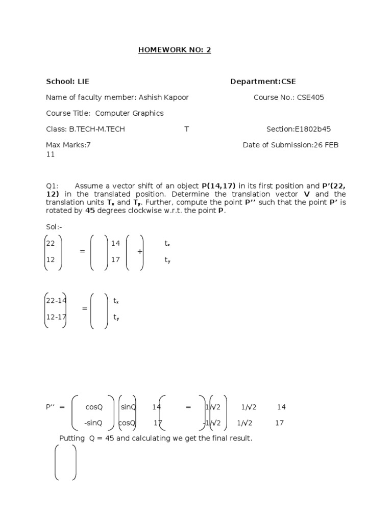 Homework No: 2 | PDF