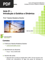 Aula 01 - 2021 - 1 - Introdução e Estática Das Partículas